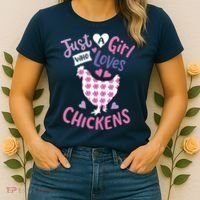 Who Loves Chickens Chicken Hen Love Cute Women's T-Shirt thumb 2