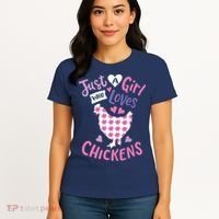 Who Loves Chickens Chicken Hen Love Cute Women's T-Shirt thumb 4
