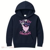 Who Loves Chickens Chicken Hen Love Cute Kids Hoodie thumb 0