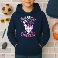 Who Loves Chickens Chicken Hen Love Cute Kids Hoodie thumb 2