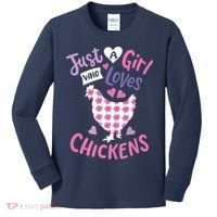 Who Loves Chickens Chicken Hen Love Cute Kids Long Sleeve Shirt thumb 0