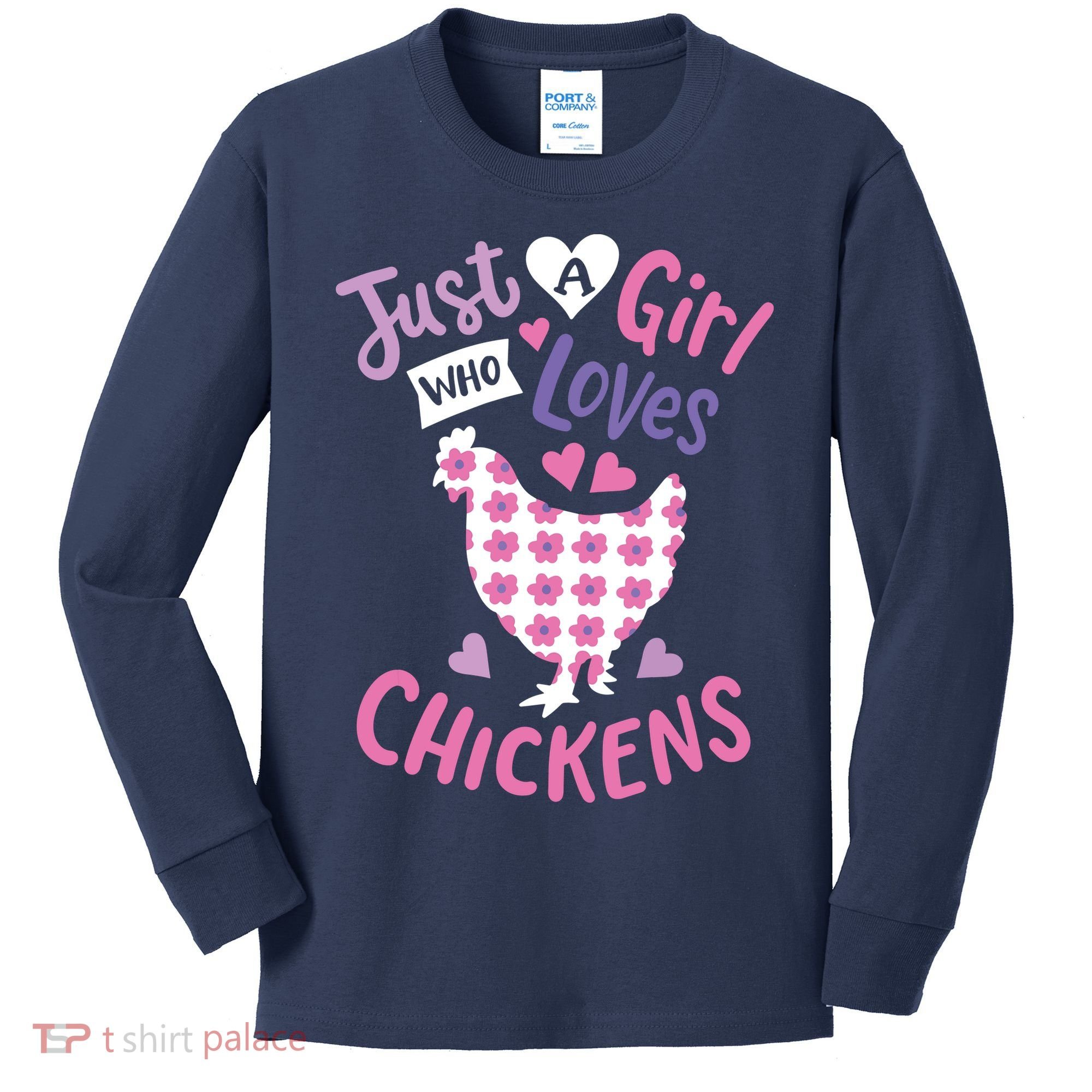 Who Loves Chickens Chicken Hen Love Cute Kids Long Sleeve Shirt