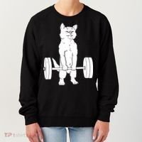Weight Lifting Cat Deadlift Lifting Women's Sweatshirt thumb 0