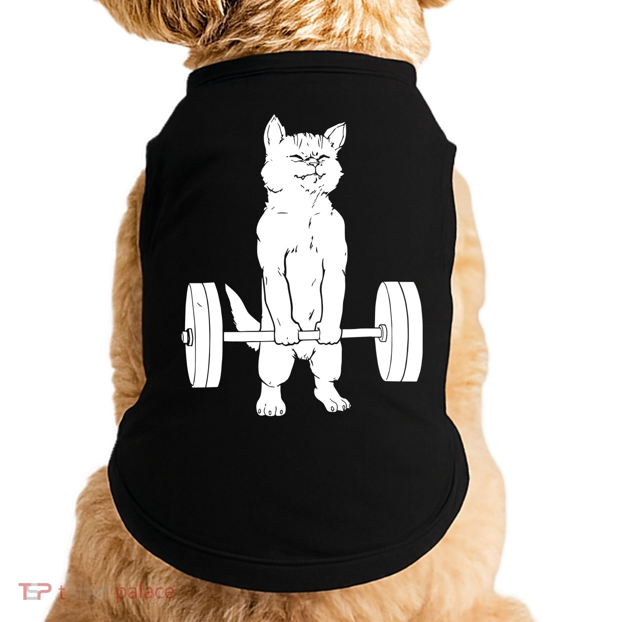 Weight Lifting Cat Deadlift Lifting Doggie Tank