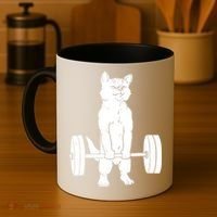 Weight Lifting Cat Deadlift Lifting Coffee Mug thumb 4