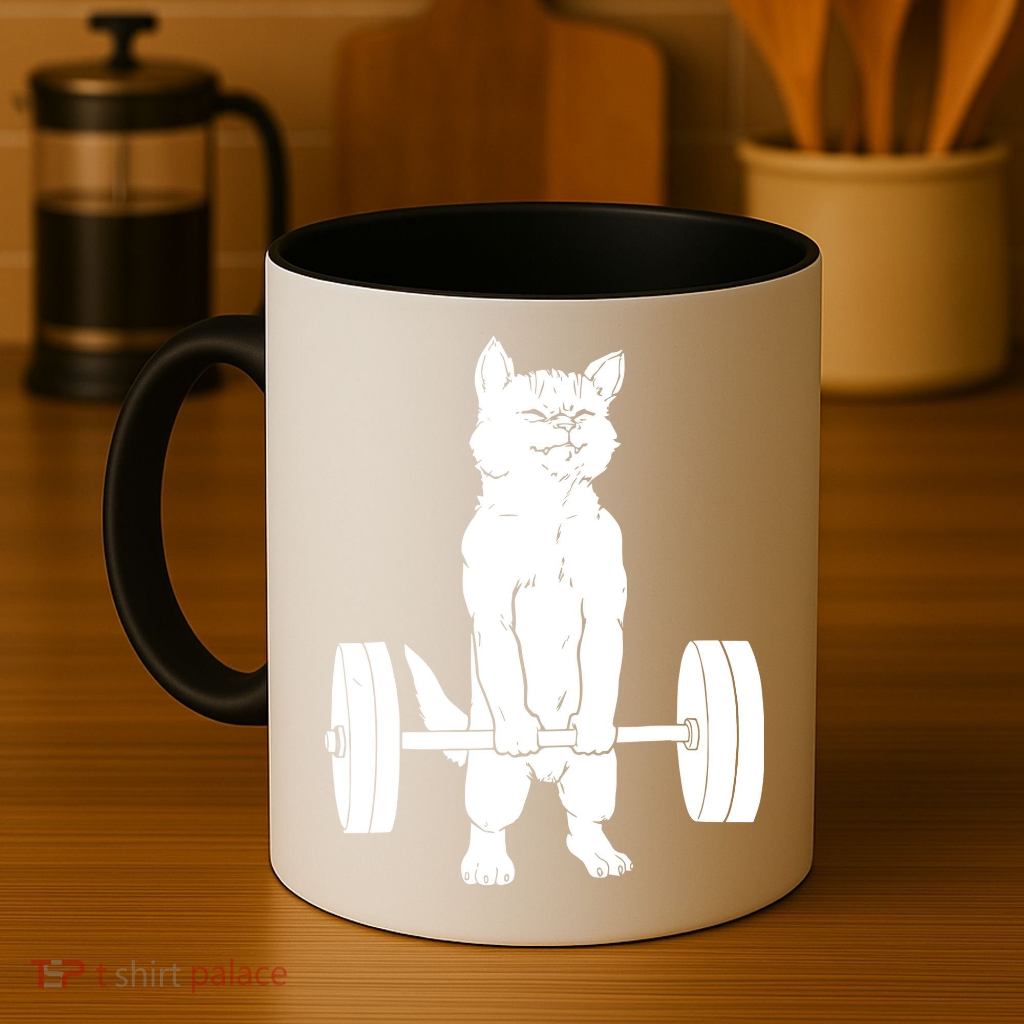 Weight Lifting Cat Deadlift Lifting Coffee Mug