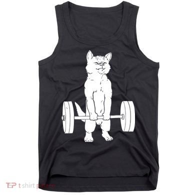 Weight Lifting Cat Deadlift Lifting Tank Top