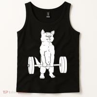 Weight Lifting Cat Deadlift Lifting Tank Top thumb 2