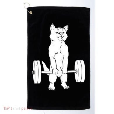 Weight Lifting Cat Deadlift Lifting Golf Towel