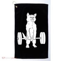 Weight Lifting Cat Deadlift Lifting Golf Towel thumb 0