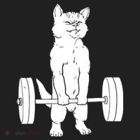 Weight Lifting Cat Deadlift Lifting Golf Towel thumb 3