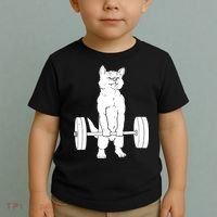 Weight Lifting Cat Deadlift Lifting Toddler T-Shirt thumb 2