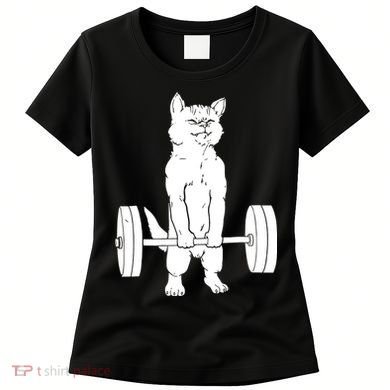 Weight Lifting Cat Deadlift Lifting Women's T-Shirt