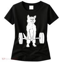 Weight Lifting Cat Deadlift Lifting Women's T-Shirt thumb 0