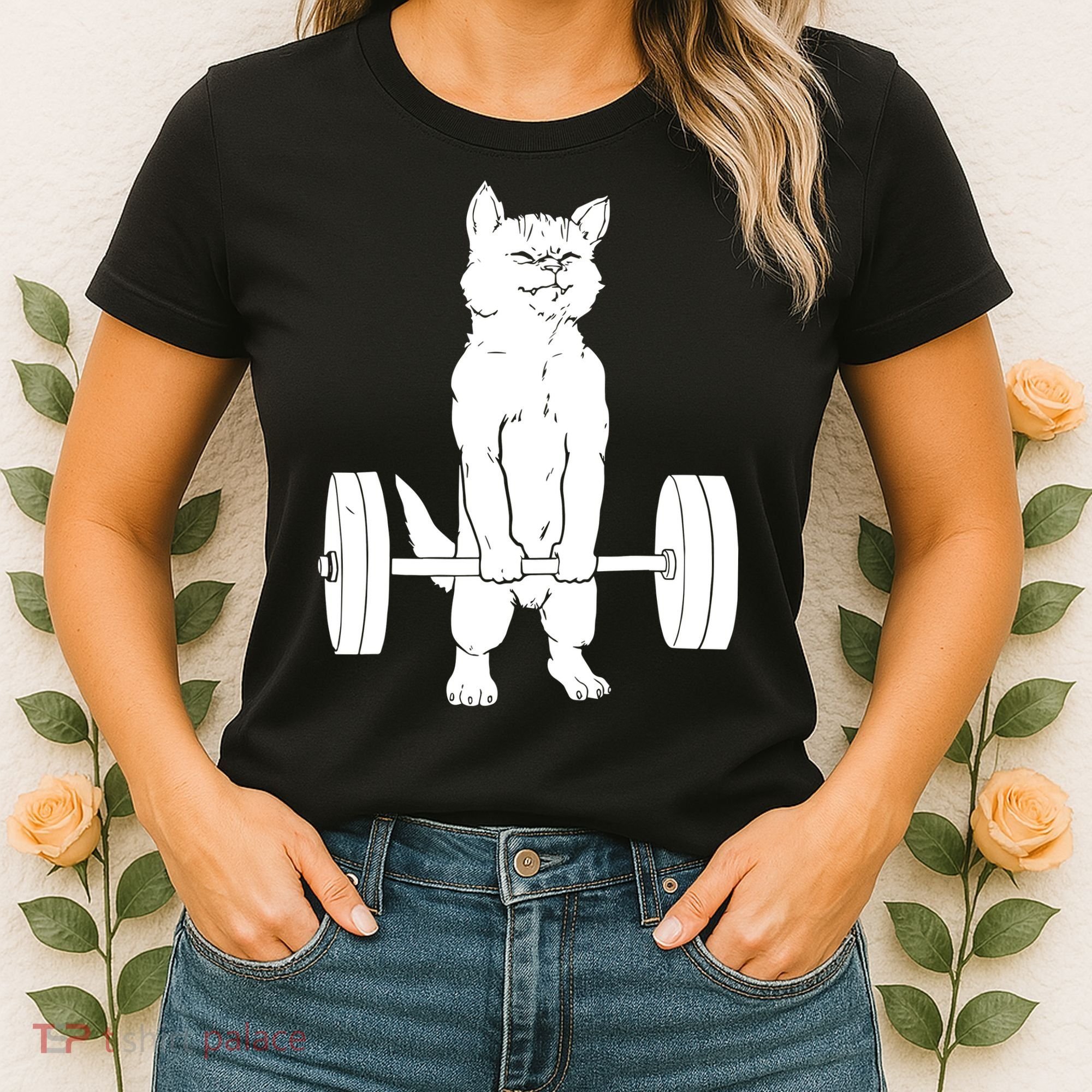 Weight Lifting Cat Deadlift Lifting Women's T-Shirt