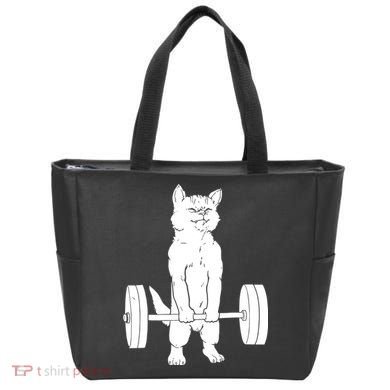 Weight Lifting Cat Deadlift Lifting Tote Bag
