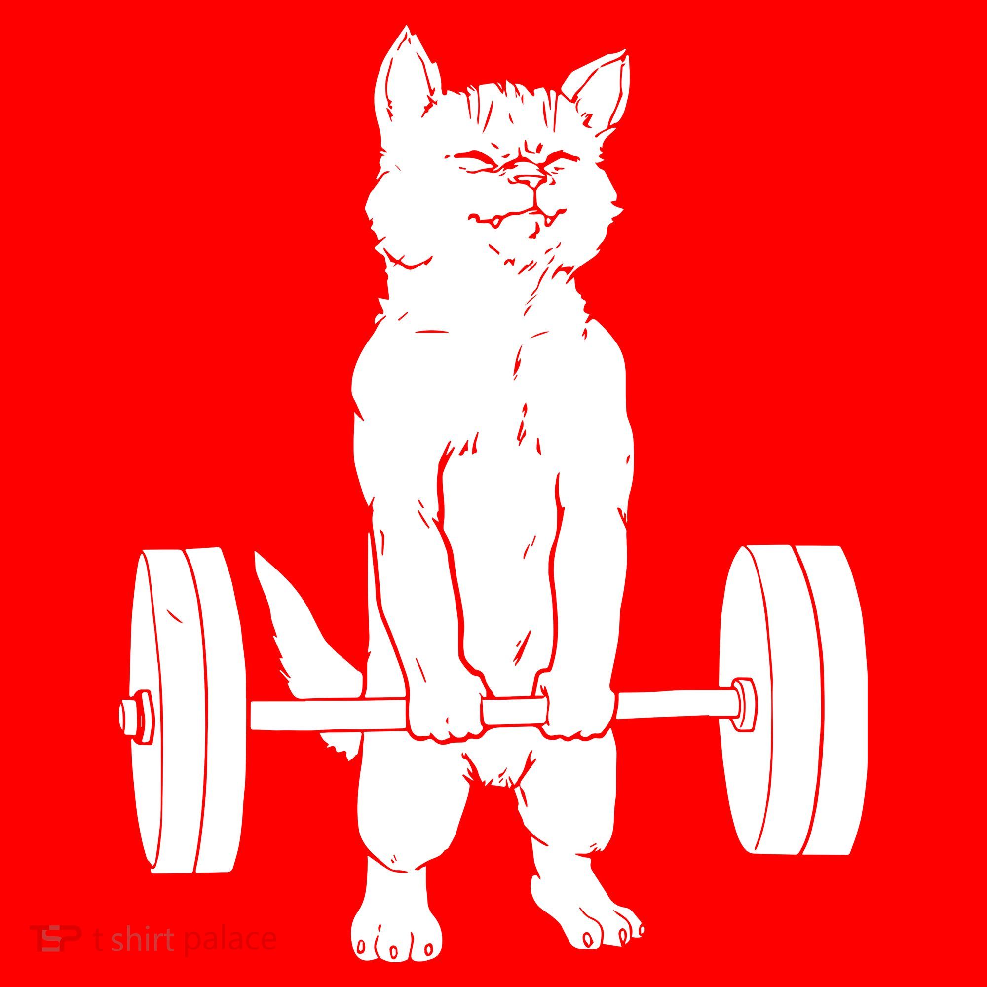 Weight Lifting Cat Deadlift Lifting Santa Hat