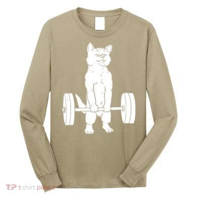 Weight Lifting Cat Deadlift Lifting Long Sleeve Shirt