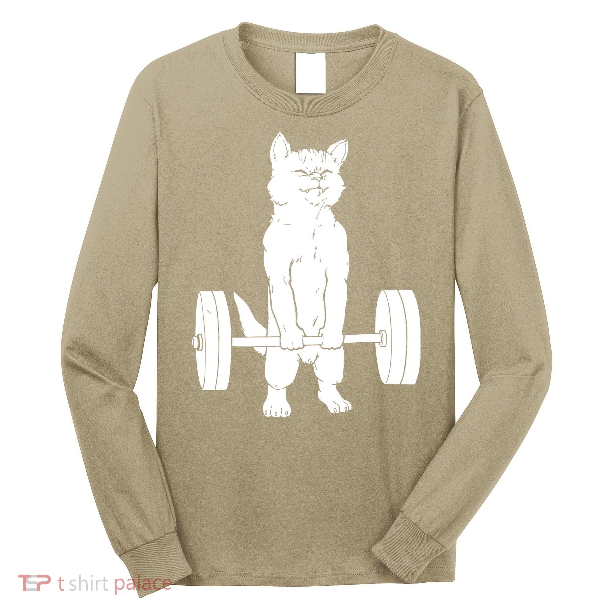 Weight Lifting Cat Deadlift Lifting Long Sleeve Shirt