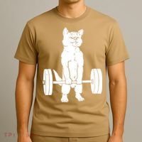 Weight Lifting Cat Deadlift Lifting T-Shirt thumb 3