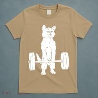 Weight Lifting Cat Deadlift Lifting T-Shirt thumb 5