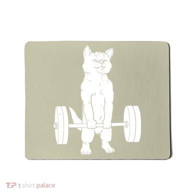 Weight Lifting Cat Deadlift Lifting Mousepad