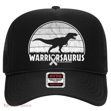 Warrior Lung Cancer Awareness Dinosaur Support Gift Hat