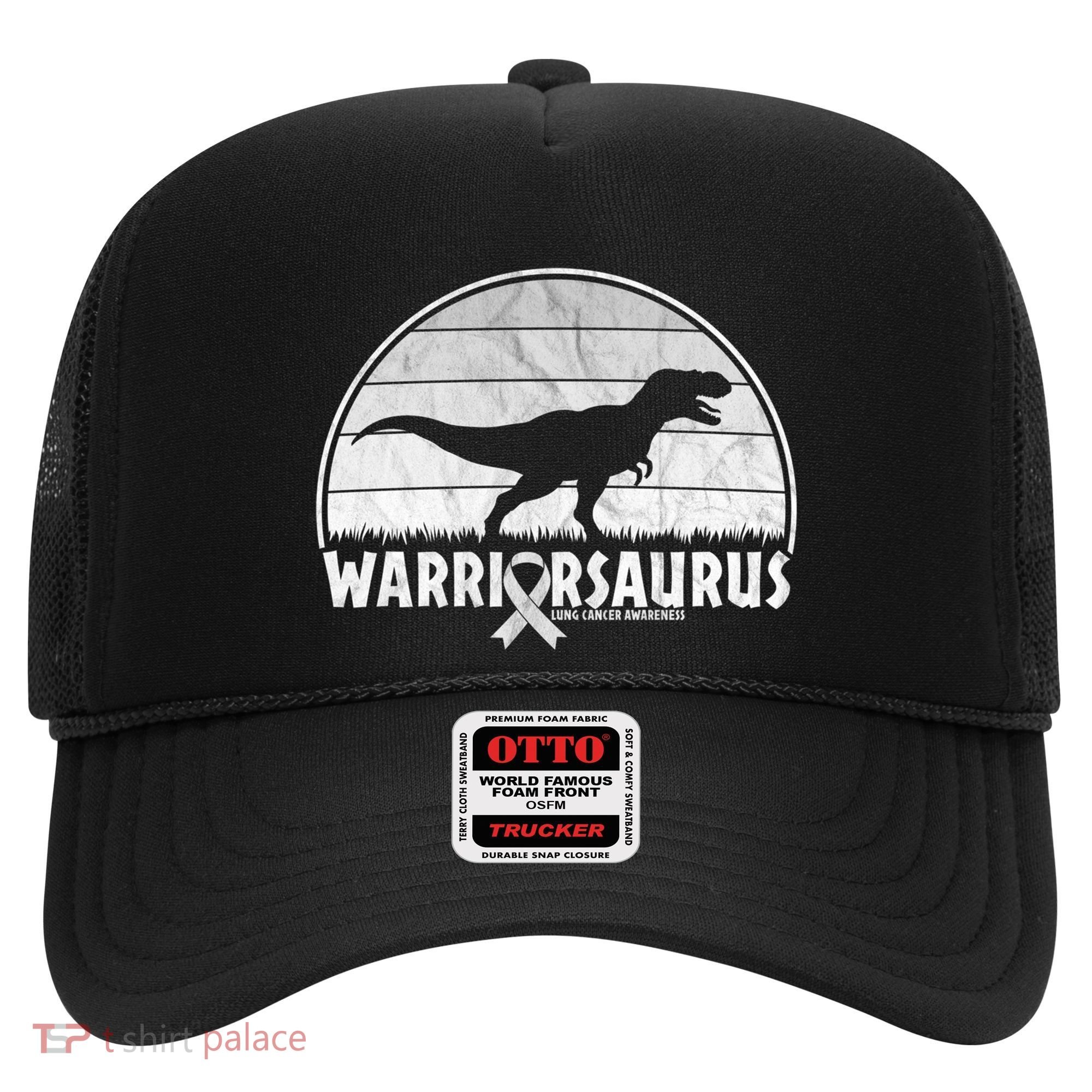 Warrior Lung Cancer Awareness Dinosaur Support Gift Hat