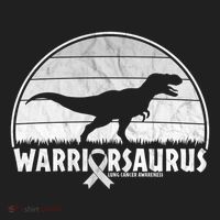 Warrior Lung Cancer Awareness Dinosaur Support Gift Hat thumb 2