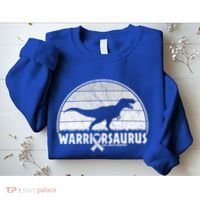 Warrior Lung Cancer Awareness Dinosaur Support Gift Sweatshirt thumb 2