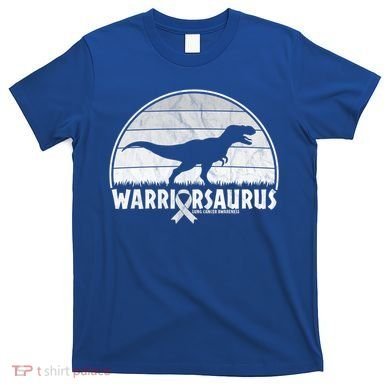 Warrior Lung Cancer Awareness Dinosaur Support Gift T-Shirt