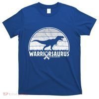Warrior Lung Cancer Awareness Dinosaur Support Gift T-Shirt thumb 0