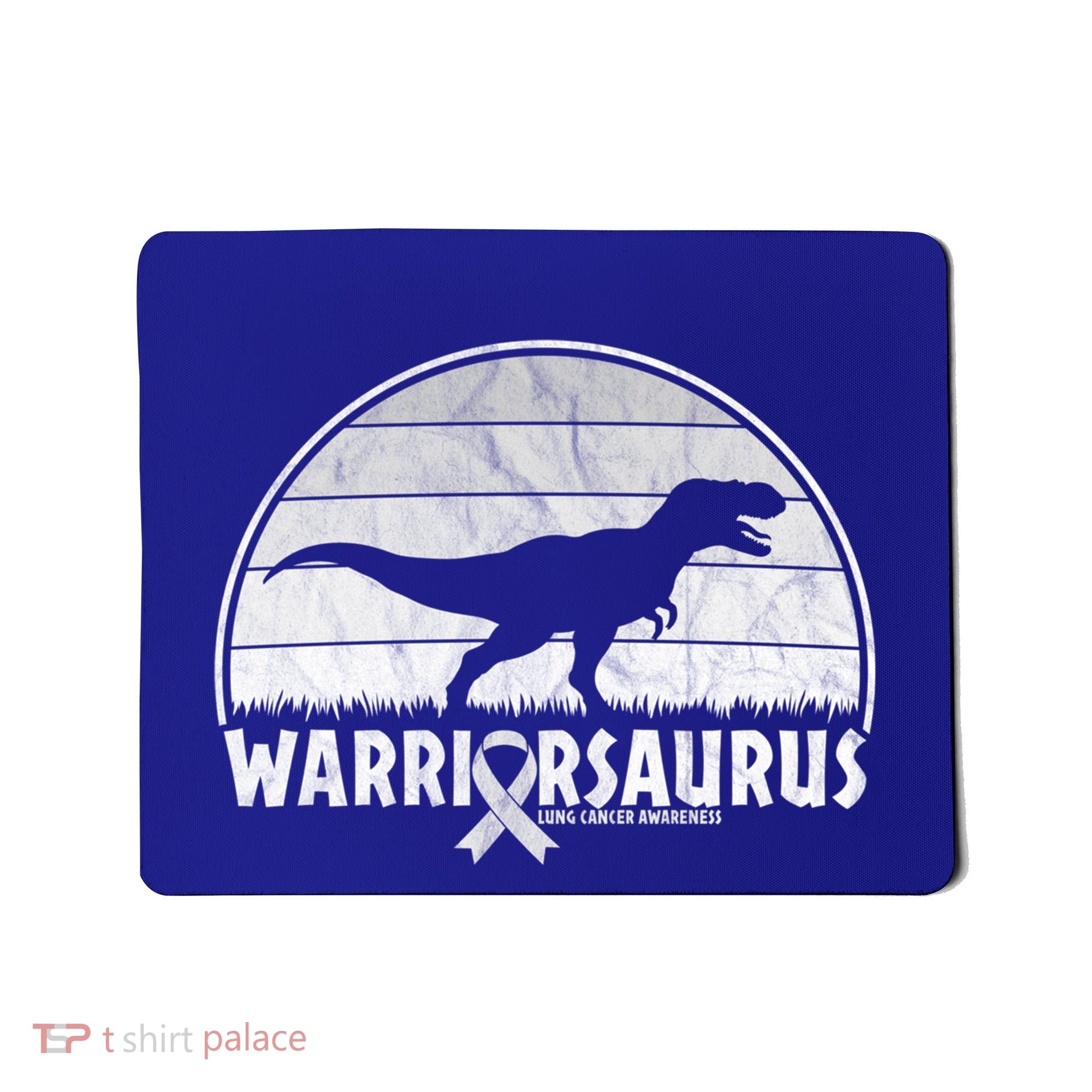 Warrior Lung Cancer Awareness Dinosaur Support Gift Mousepad