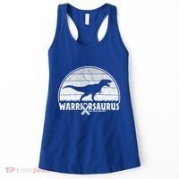 Warrior Lung Cancer Awareness Dinosaur Support Gift Women's Tank Top thumb 0