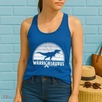 Warrior Lung Cancer Awareness Dinosaur Support Gift Women's Tank Top thumb 2