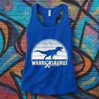 Warrior Lung Cancer Awareness Dinosaur Support Gift Women's Tank Top thumb 3