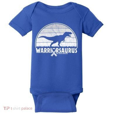 Warrior Lung Cancer Awareness Dinosaur Support Gift Baby Bodysuit