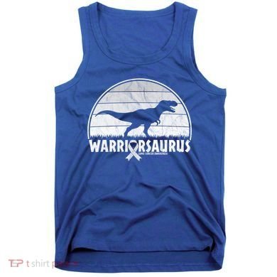 Warrior Lung Cancer Awareness Dinosaur Support Gift Tank Top