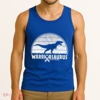 Warrior Lung Cancer Awareness Dinosaur Support Gift Tank Top thumb 3