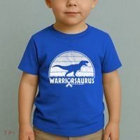 Warrior Lung Cancer Awareness Dinosaur Support Gift Toddler T-Shirt thumb 2