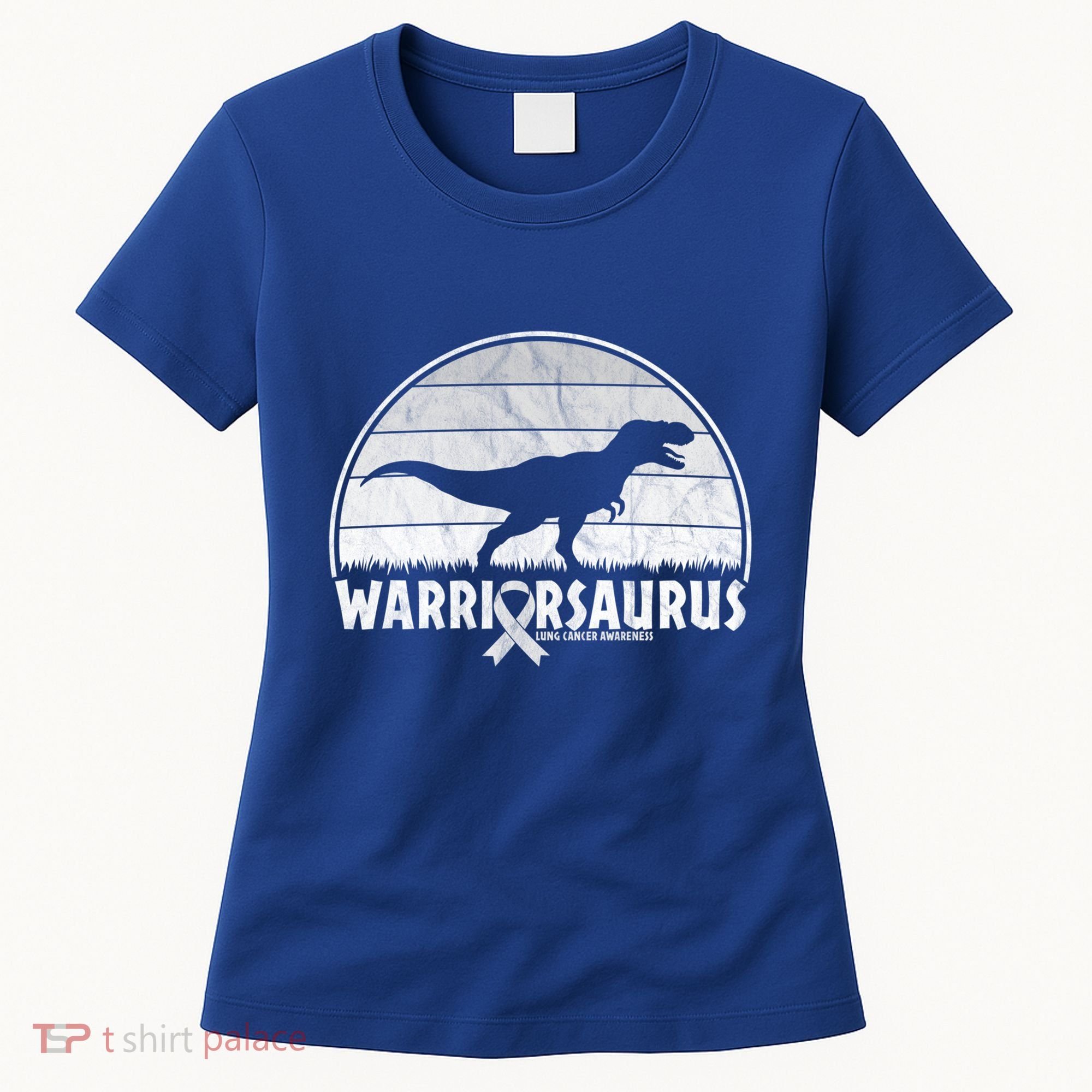 Warrior Lung Cancer Awareness Dinosaur Support Gift Women's T-Shirt
