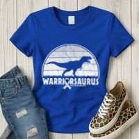 Warrior Lung Cancer Awareness Dinosaur Support Gift Women's T-Shirt thumb 3