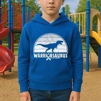 Warrior Lung Cancer Awareness Dinosaur Support Gift Kids Hoodie thumb 2