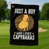  who loves Capybaras South American Capybara  Golf Towel thumb 1