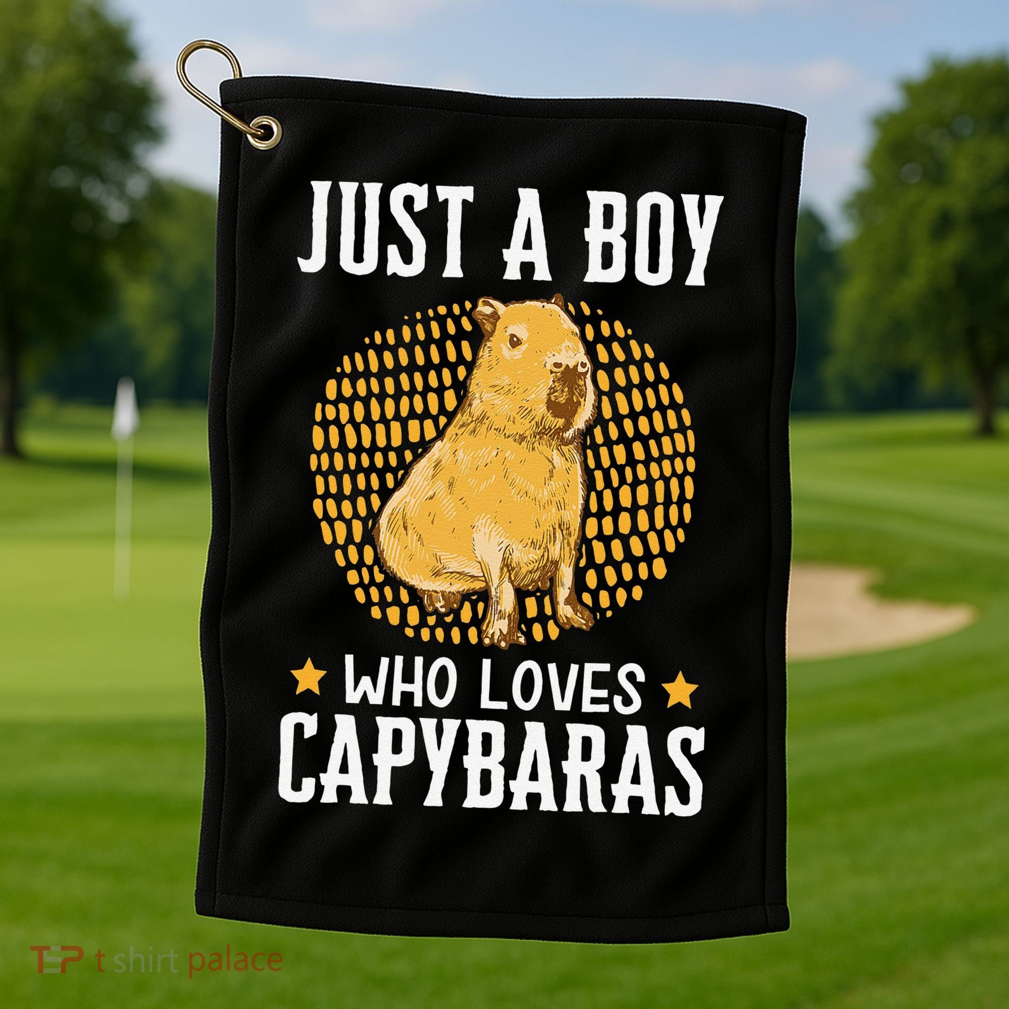  who loves Capybaras South American Capybara  Golf Towel