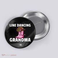 Womens Line Dance Grandma Country Music Dancing Dancer Button thumb 0