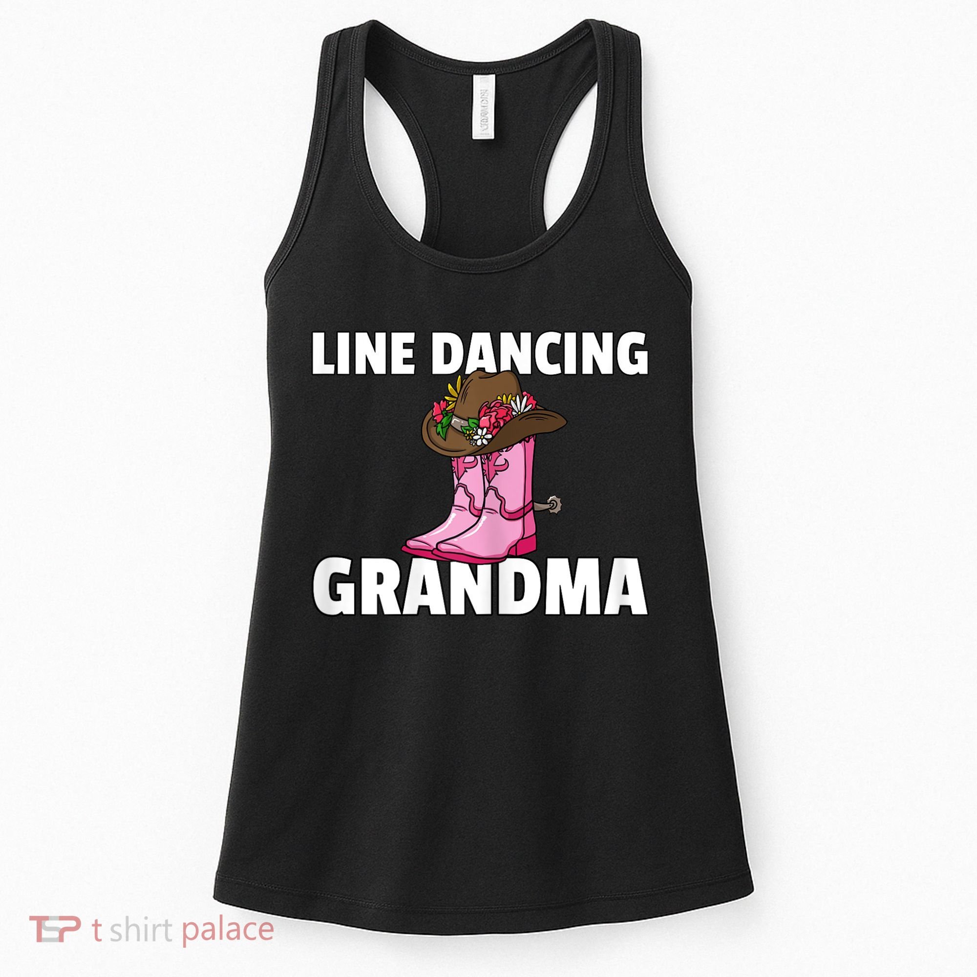 Womens Line Dance Grandma Country Music Dancing Dancer Women's Tank Top