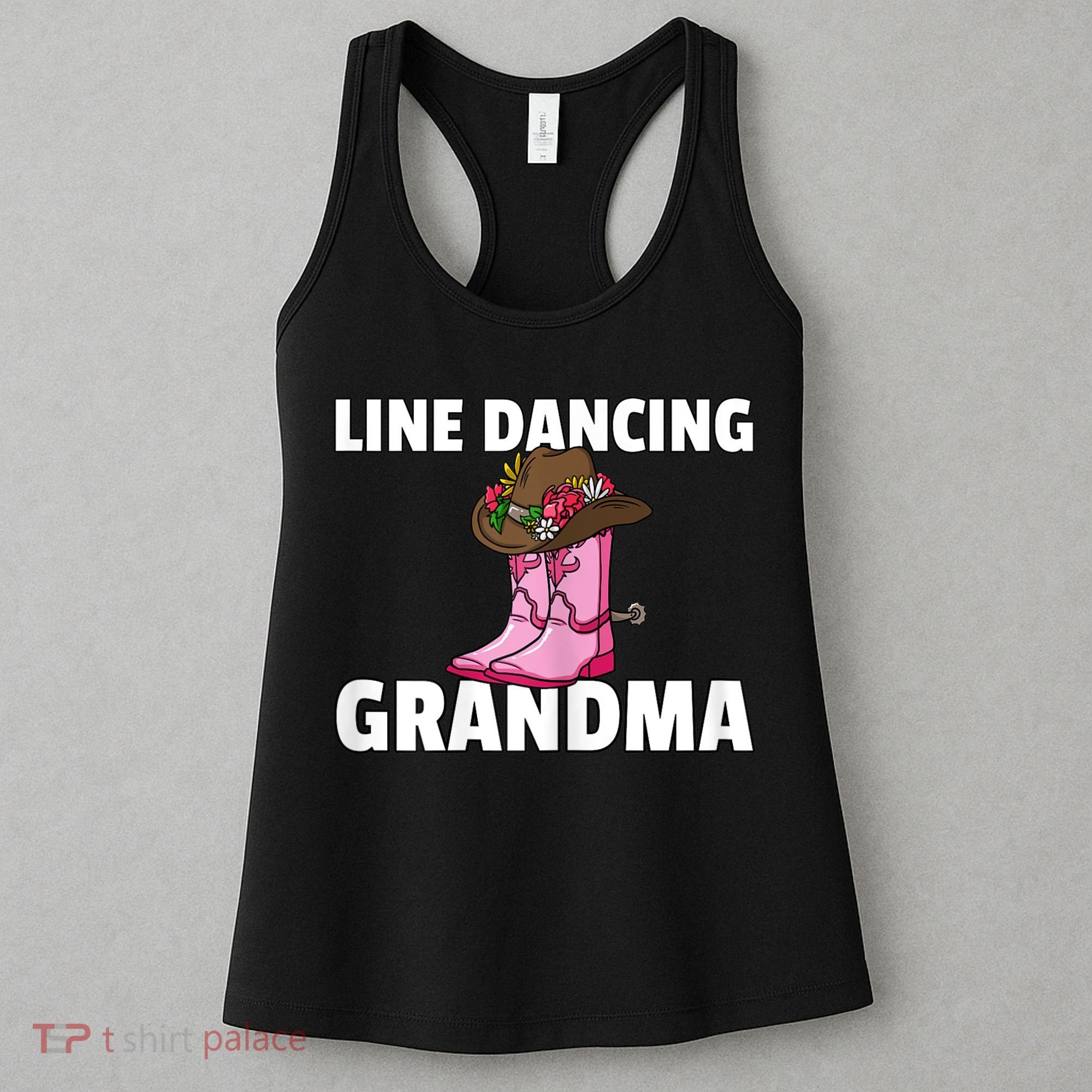 Womens Line Dance Grandma Country Music Dancing Dancer Women's Tank Top