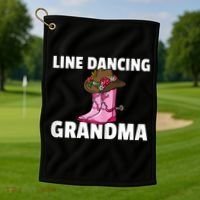 Womens Line Dance Grandma Country Music Dancing Dancer Golf Towel thumb 1