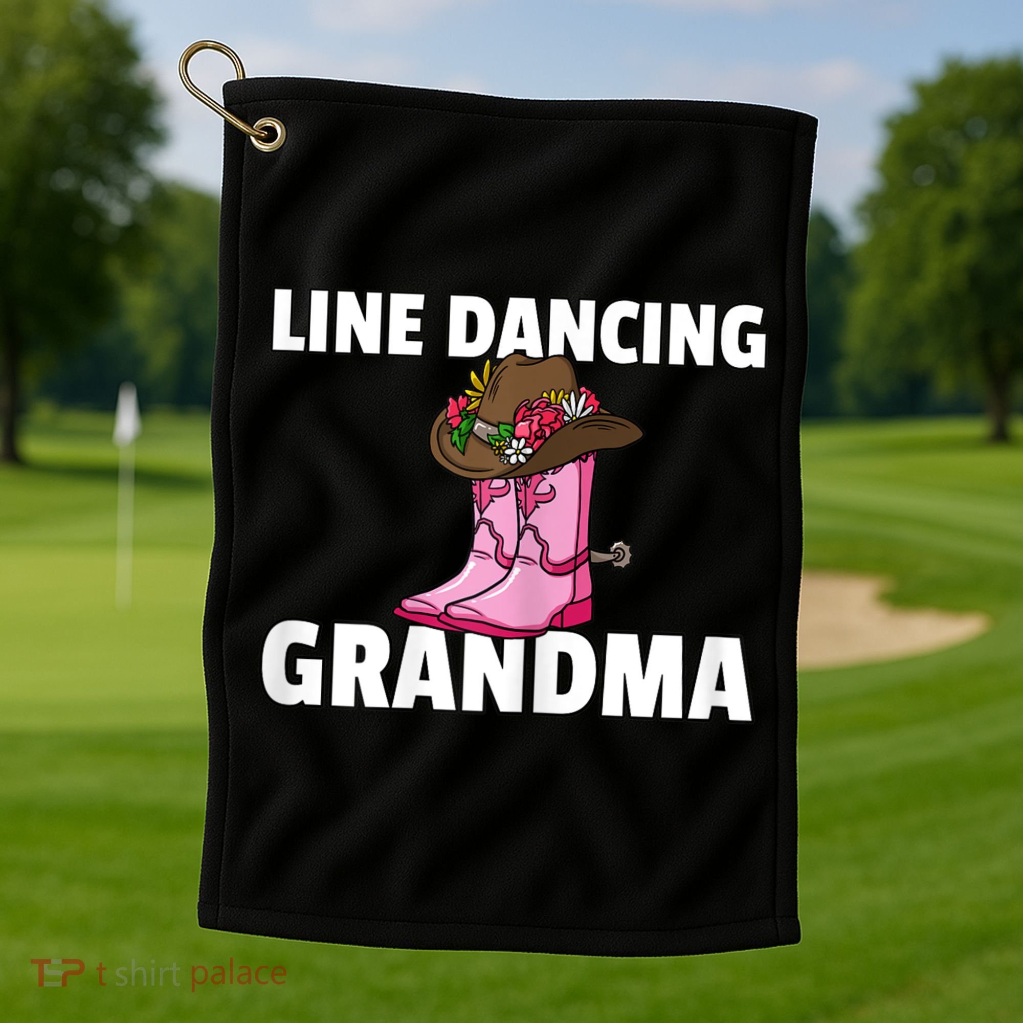 Womens Line Dance Grandma Country Music Dancing Dancer Golf Towel